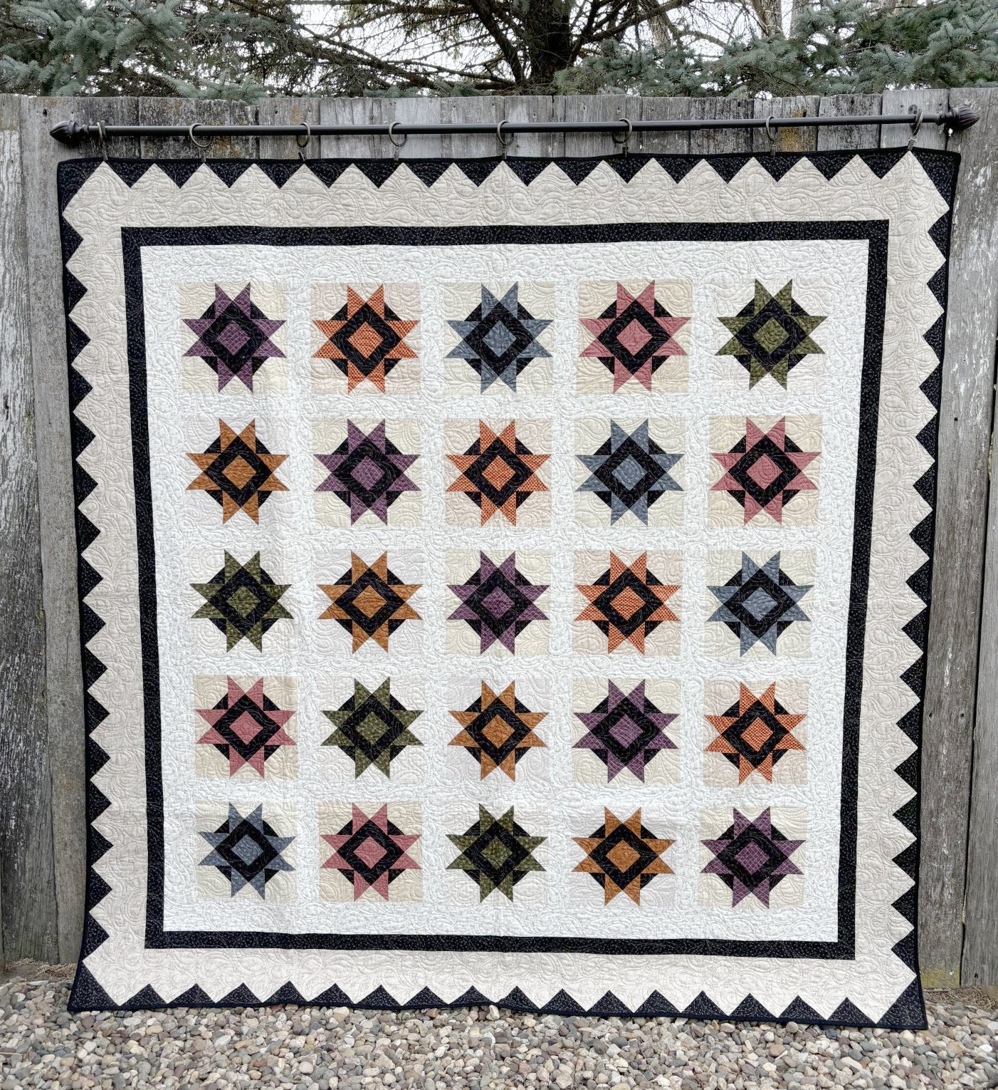 Stars Ablaze Lap Quilt Pattern