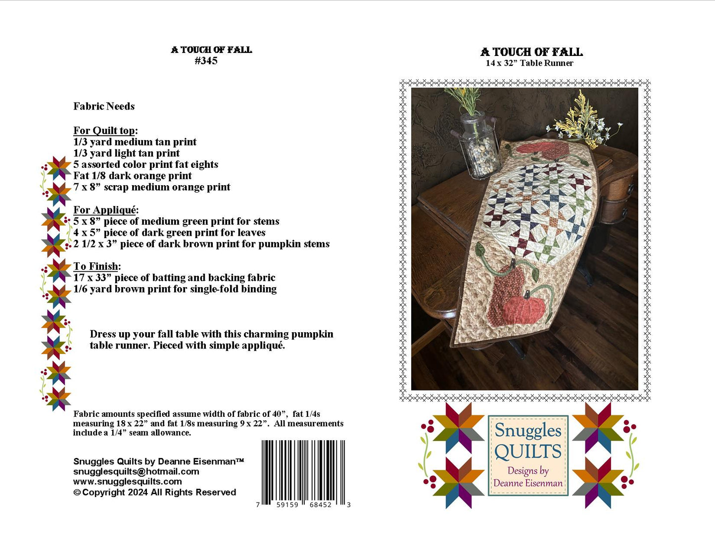 A Touch of Fall Quilt Pattern