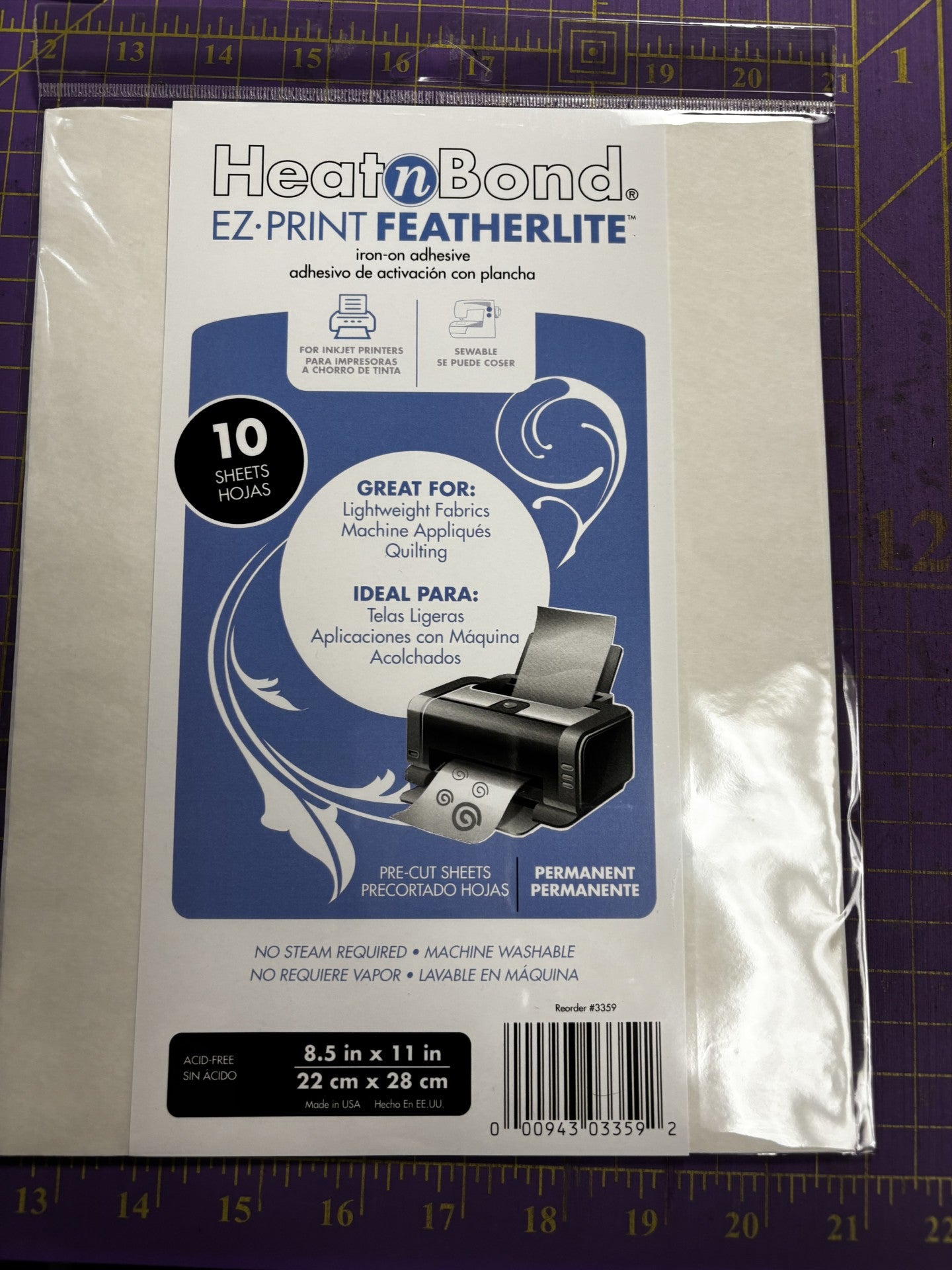 Heat n' Bond Featherlite - 8 1/2 x 11 Sheets