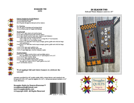 In Season Too Wool Applique Quilt Pattern