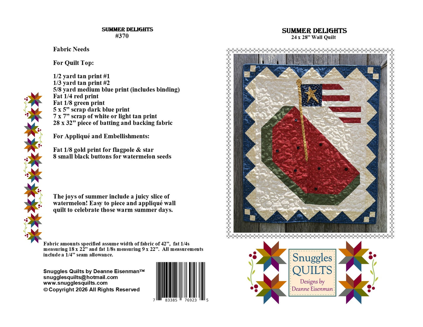 Summer Delights Quilt Pattern