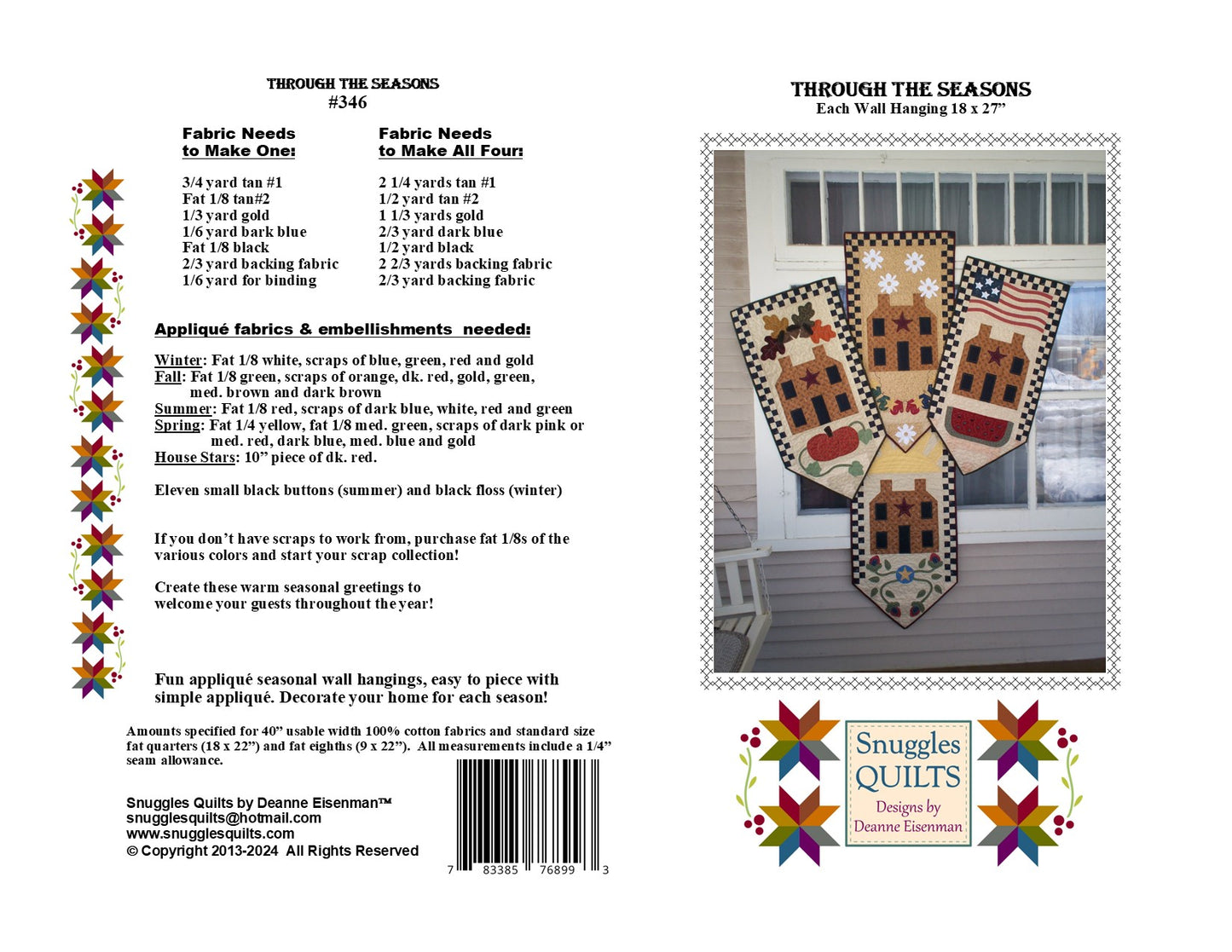 Through the Seasons Quilt Pattern