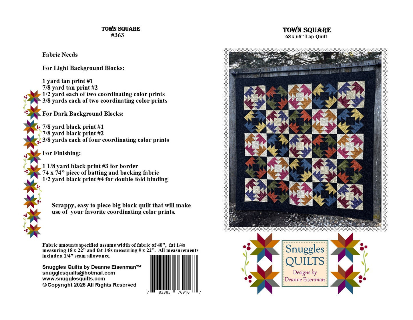 Town Square Lap Quilt - PDF