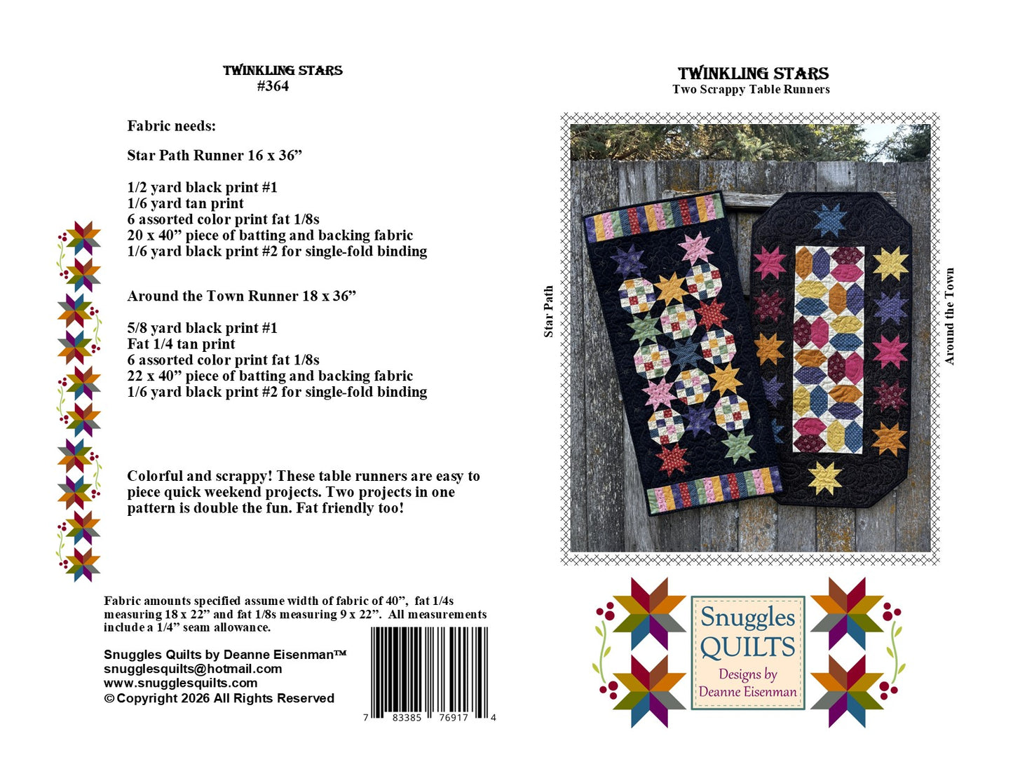 Twinkling Stars Quilt Pattern - PDF