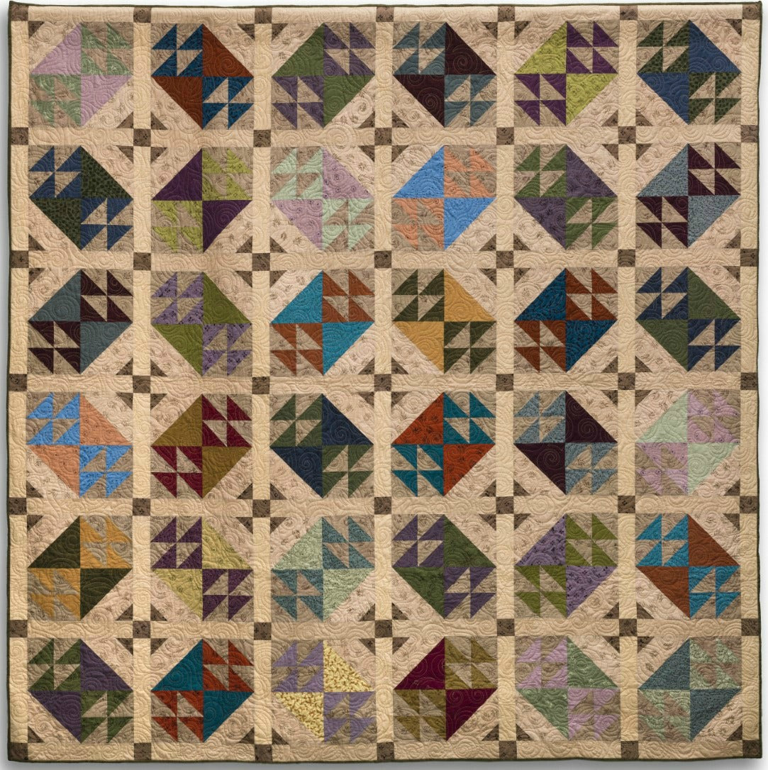 scrappy fat quarter friendly large lap quilt pattern