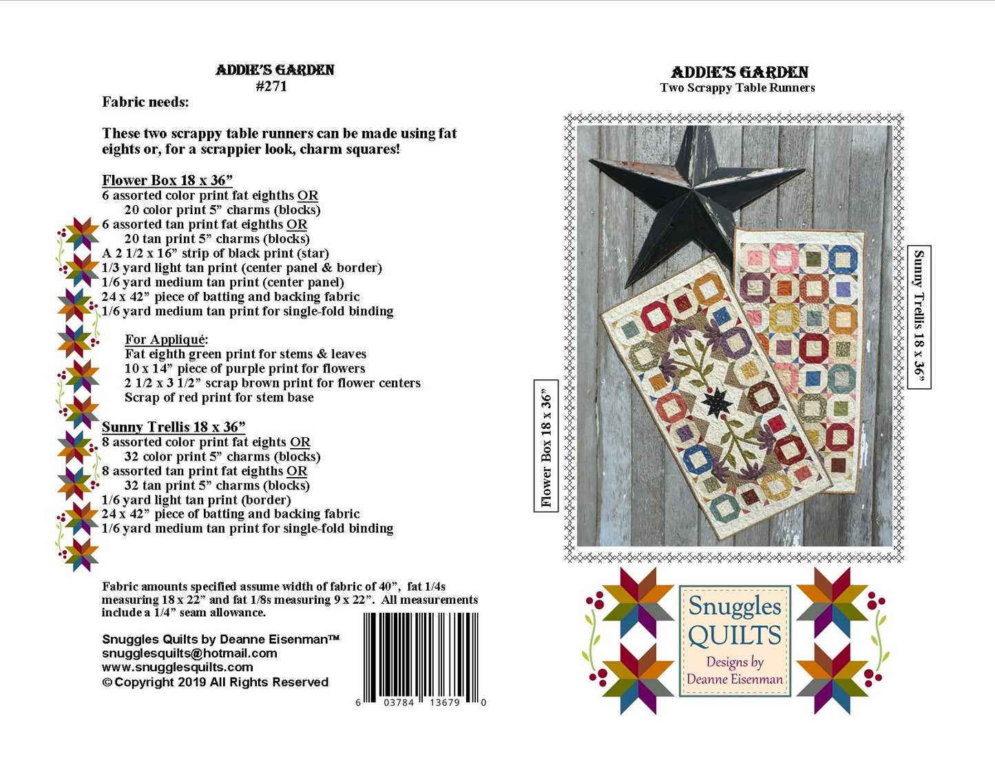 scrappy table runner quilt pattern with applique charm square friendly