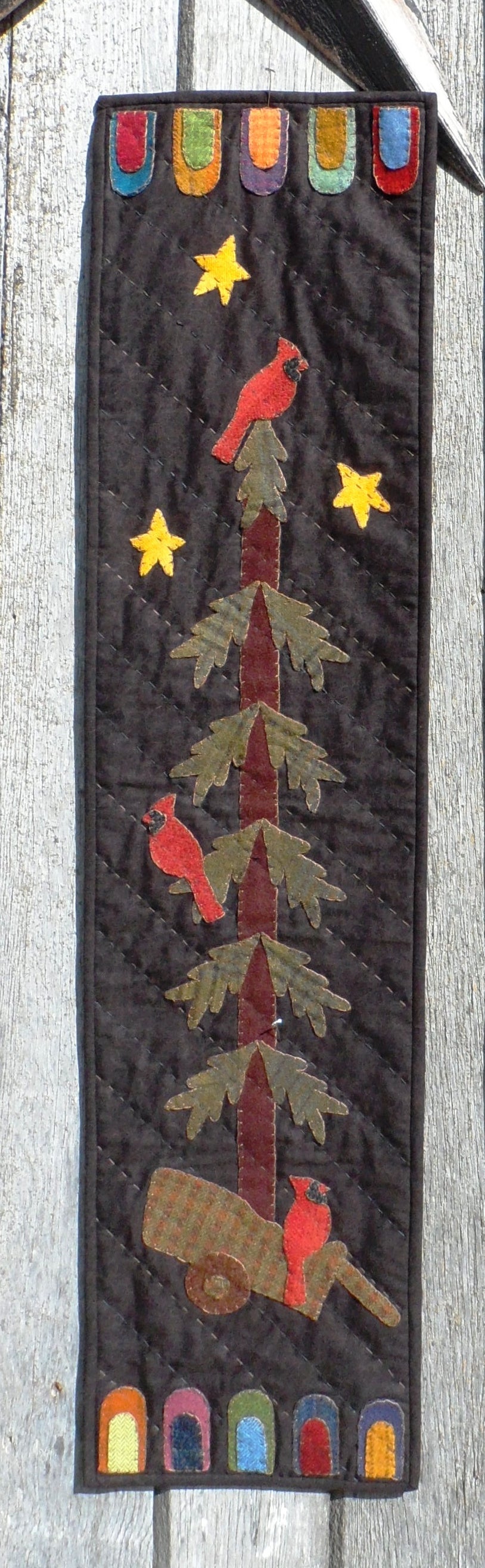 Banner Seasons Too Wool Applique Quilt Pattern - PDF