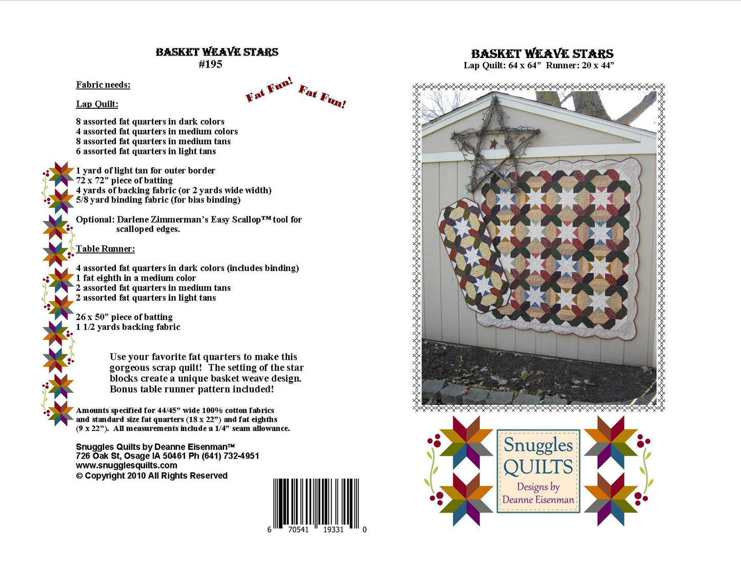 scrappy lap quilt and table runner pattern fat quarter friendly