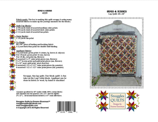 scrappy lap quilt pattern with applique