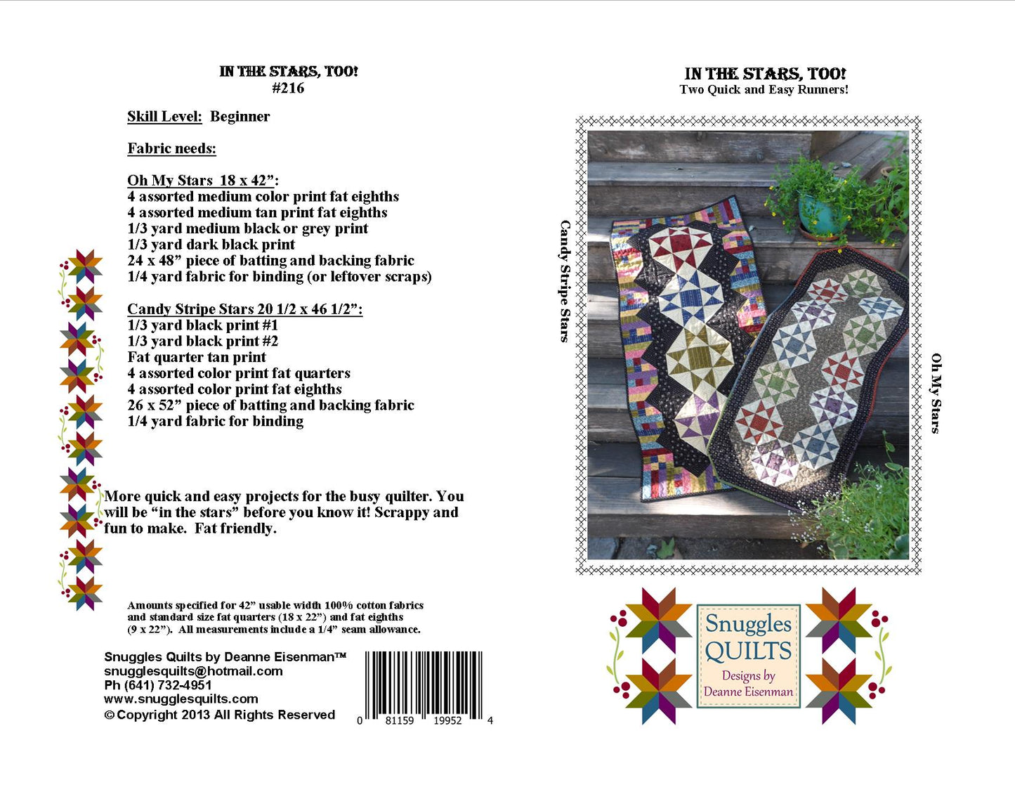 scrappy table runner quilt pattern fat friendly