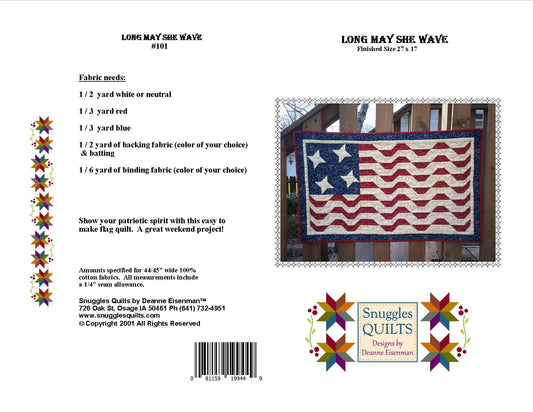 patriotic wall hanging easy to piece red white and blue