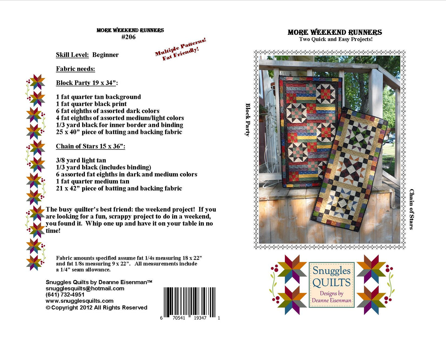 scrappy table runner quilt pattern fat friendly