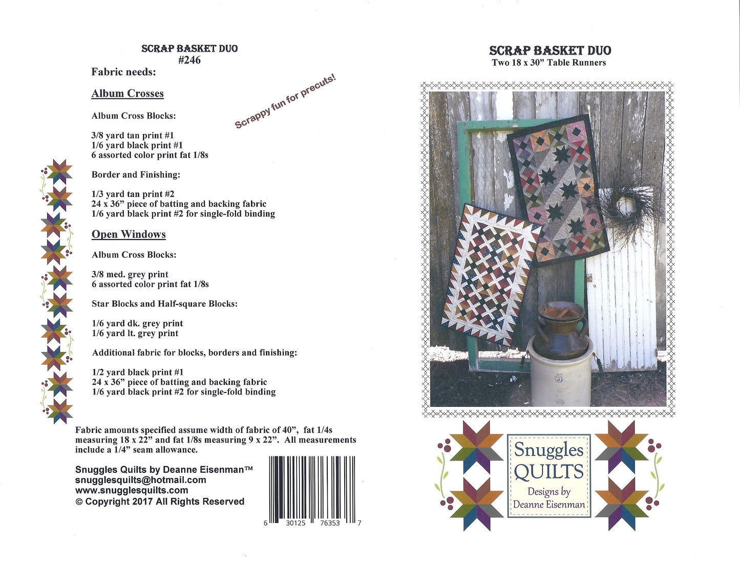scrappy table runner quilt pattern