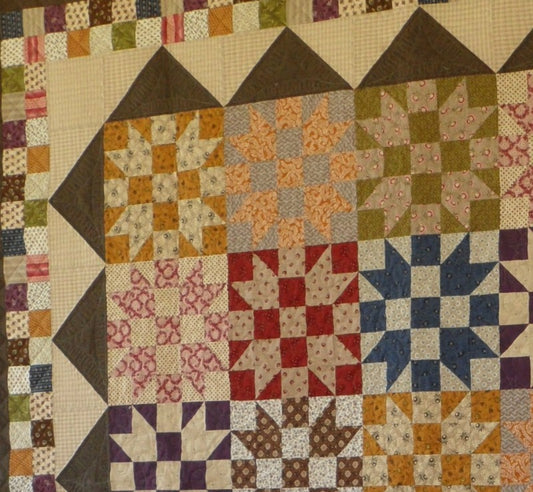 scrappy pieced lap quilt fat quarter friendly