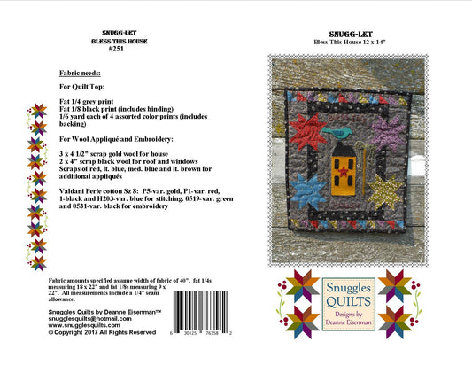 mini wool applique quilt pattern