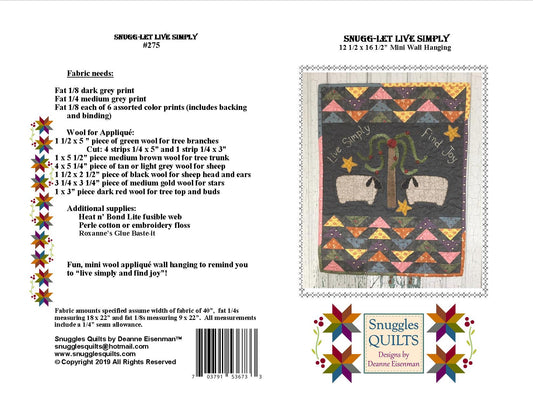 mini wool applique wall hanging