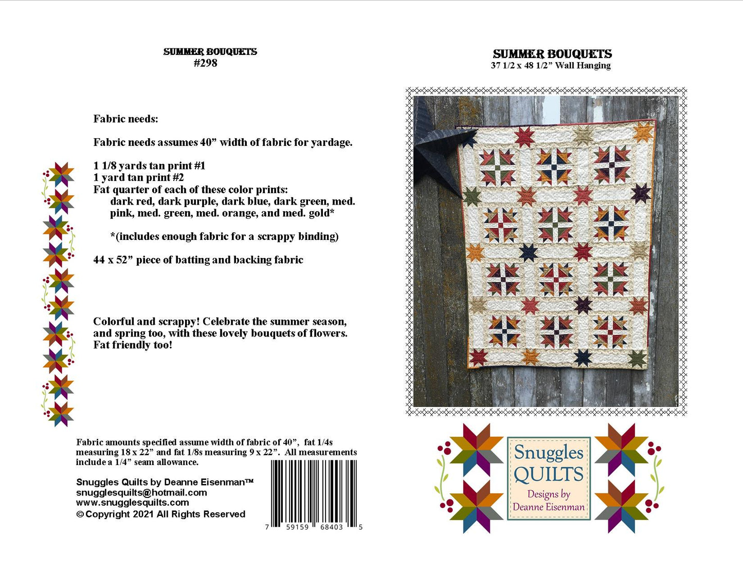 Summer Bouquets Quilt Pattern