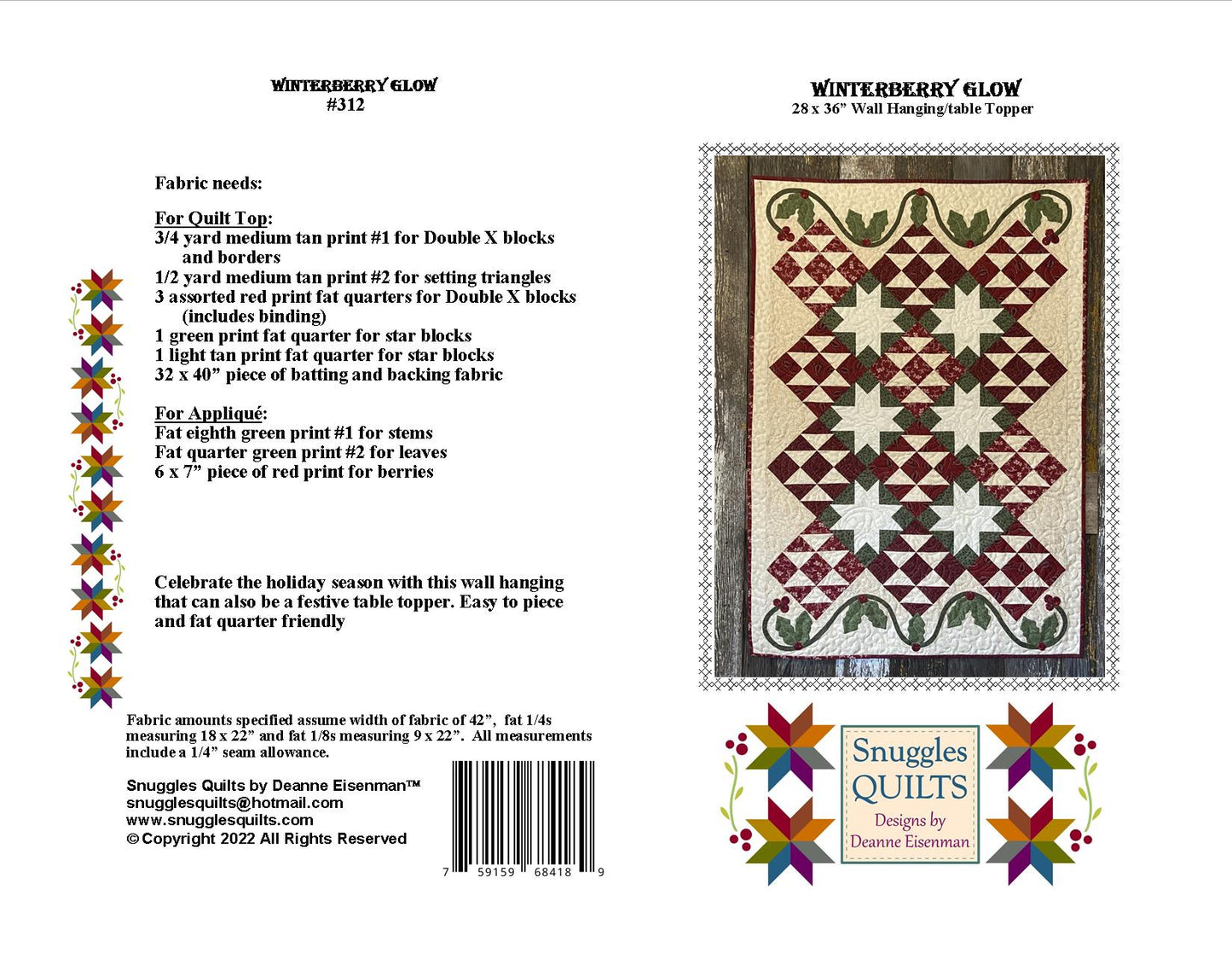Winterberry Glow Quilt Pattern