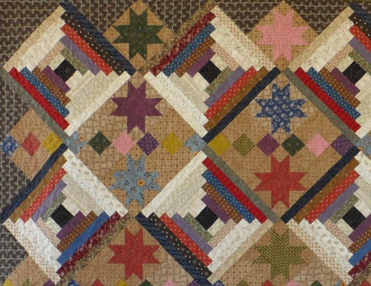 scrappy lap quilt on point setting fat quarter friendly