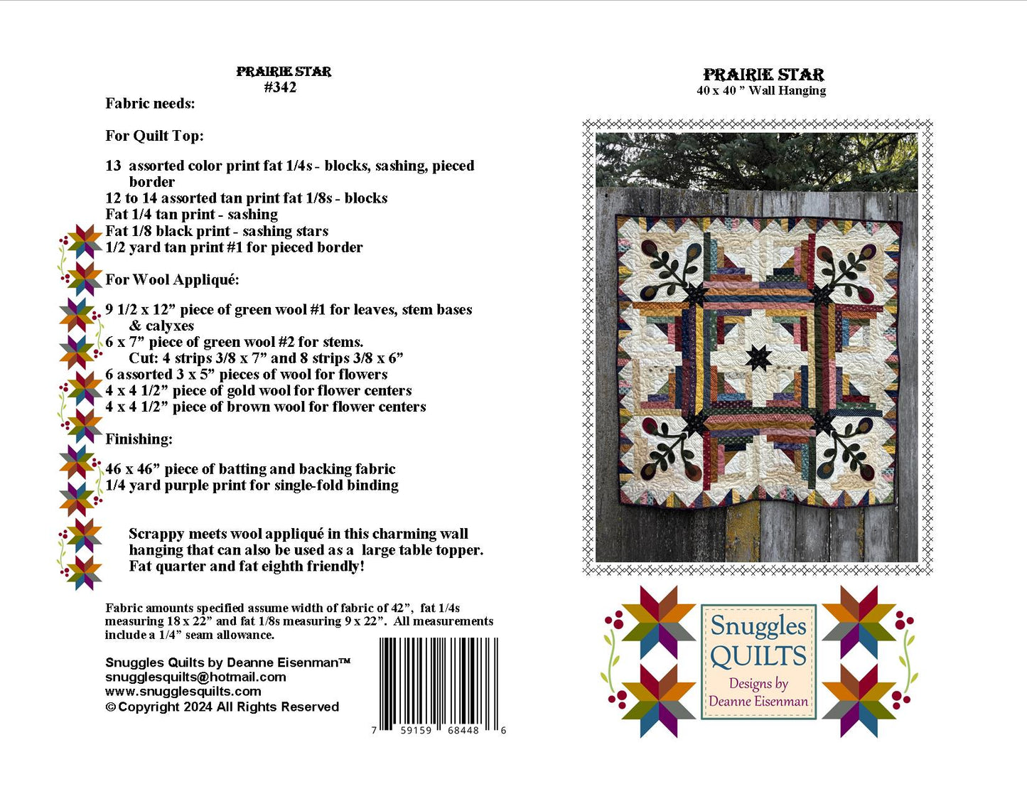 Prairie Star Quilt Pattern