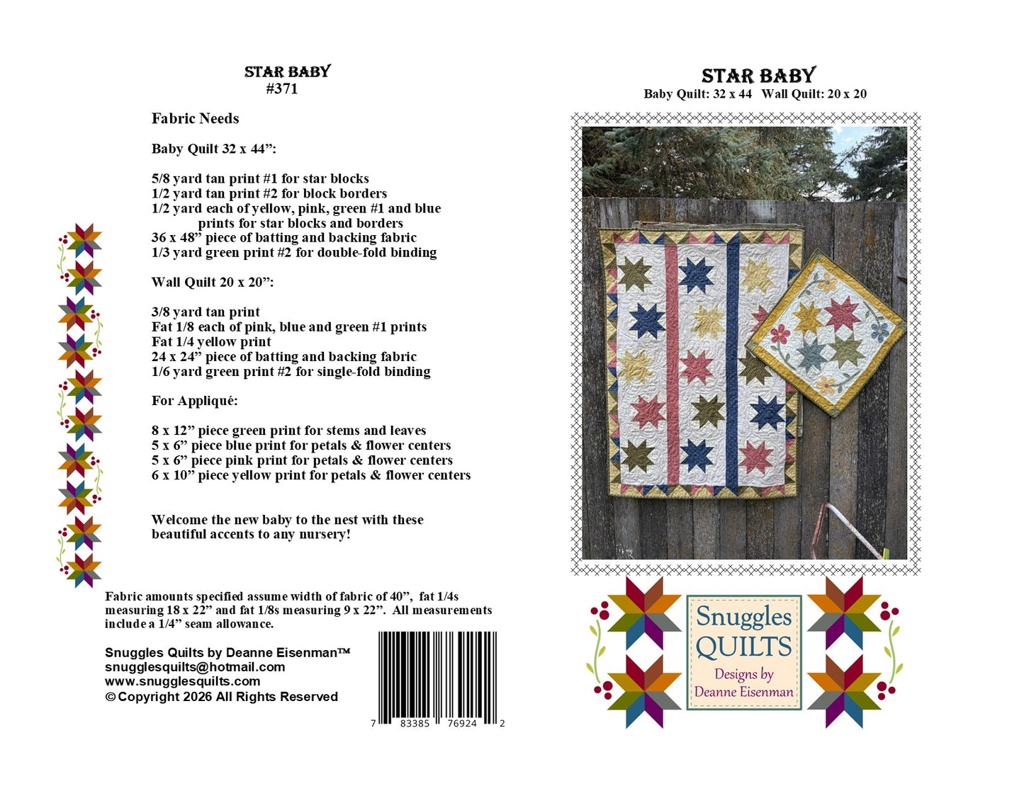 Star Baby Quilt Pattern