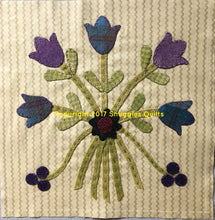Load image into Gallery viewer, wool applique block for 2017 block of the month by Snuggles Quilts