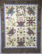 Load image into Gallery viewer, Snuggles Quilts Block of the month for 2017 wool applique blocks and embroidery