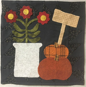 wool applique wall hanging block of the month quilt pattern