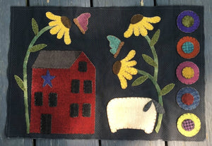 wool applique wall hanging block of the month quilt pattern