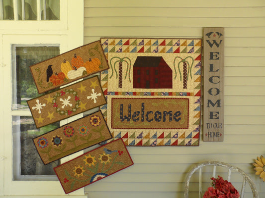 scrappy wall hanging hand applique seasonal panels