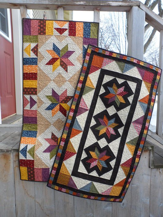 scrappy fat friendly pieced table runner quilt pattern