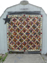 Load image into Gallery viewer, scrappy lap quilt pattern with applique