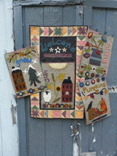 Load image into Gallery viewer, Wool applique on fabric wall hanging quilt pattern