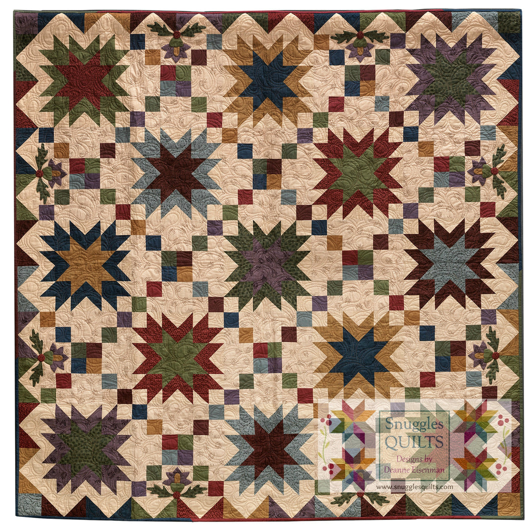Prairie Sky Lap Quilt Pattern This beautiful lap quilt is designed using the new Simply Primitive collection from Batik Textiles. Yes, I said batiks!  These fabrics are designed to blend beautifully with primitive and 1800’s reproductions.  Quilt size: 66 x 66″.  