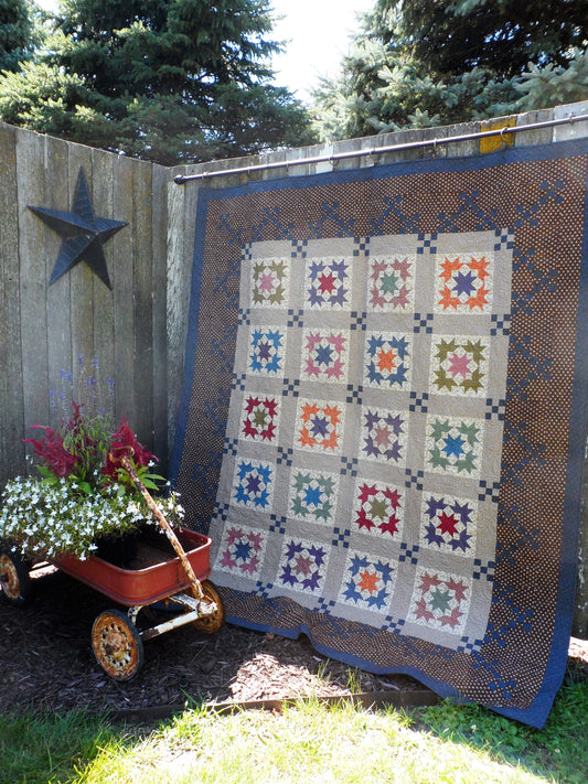 Large scrappy lap quilt pattern