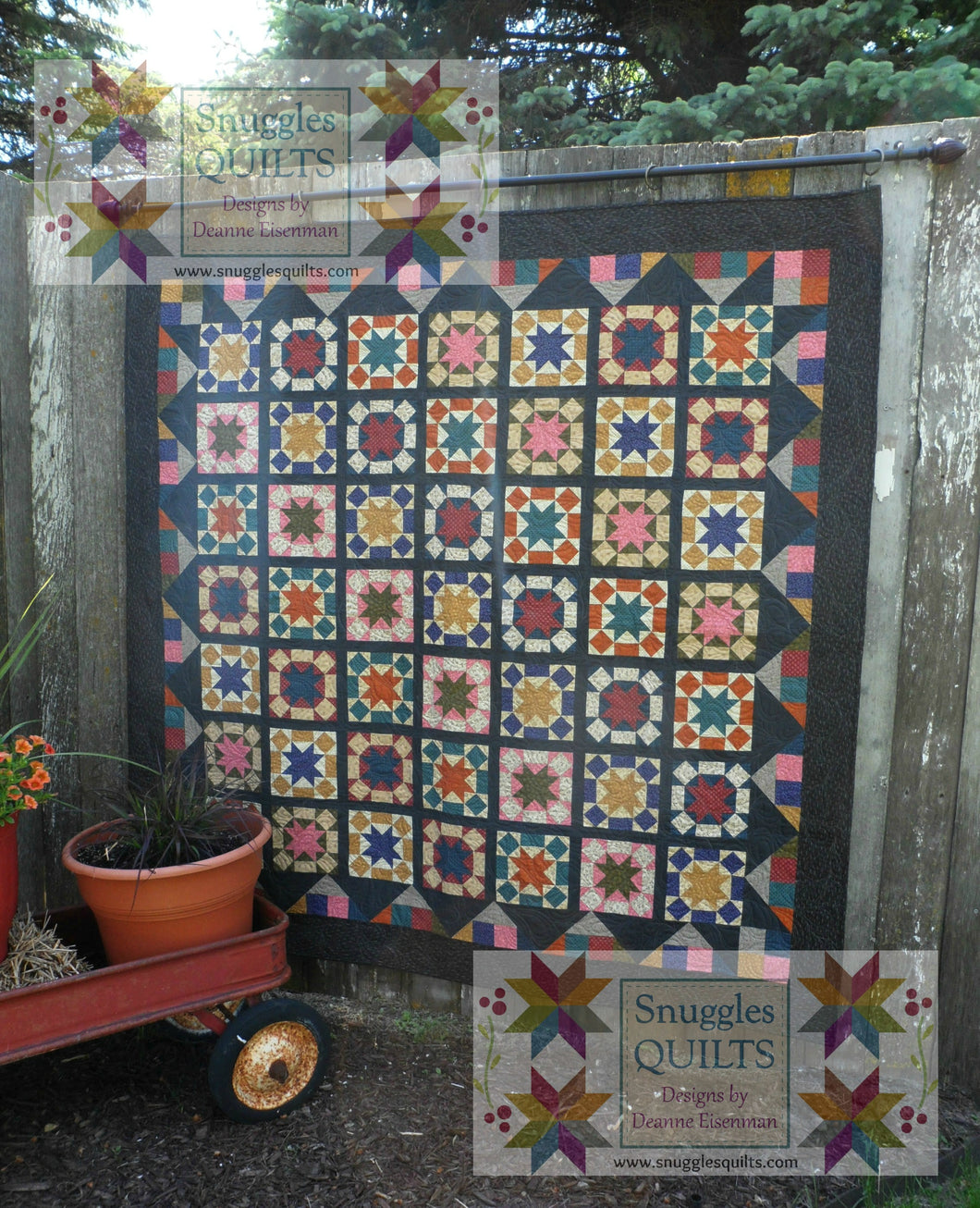 Scrappy lap quilt pattern for an all pieced lap quilt