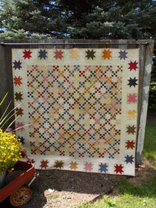 Scrappy lap quilt pattern piece and fat friendly