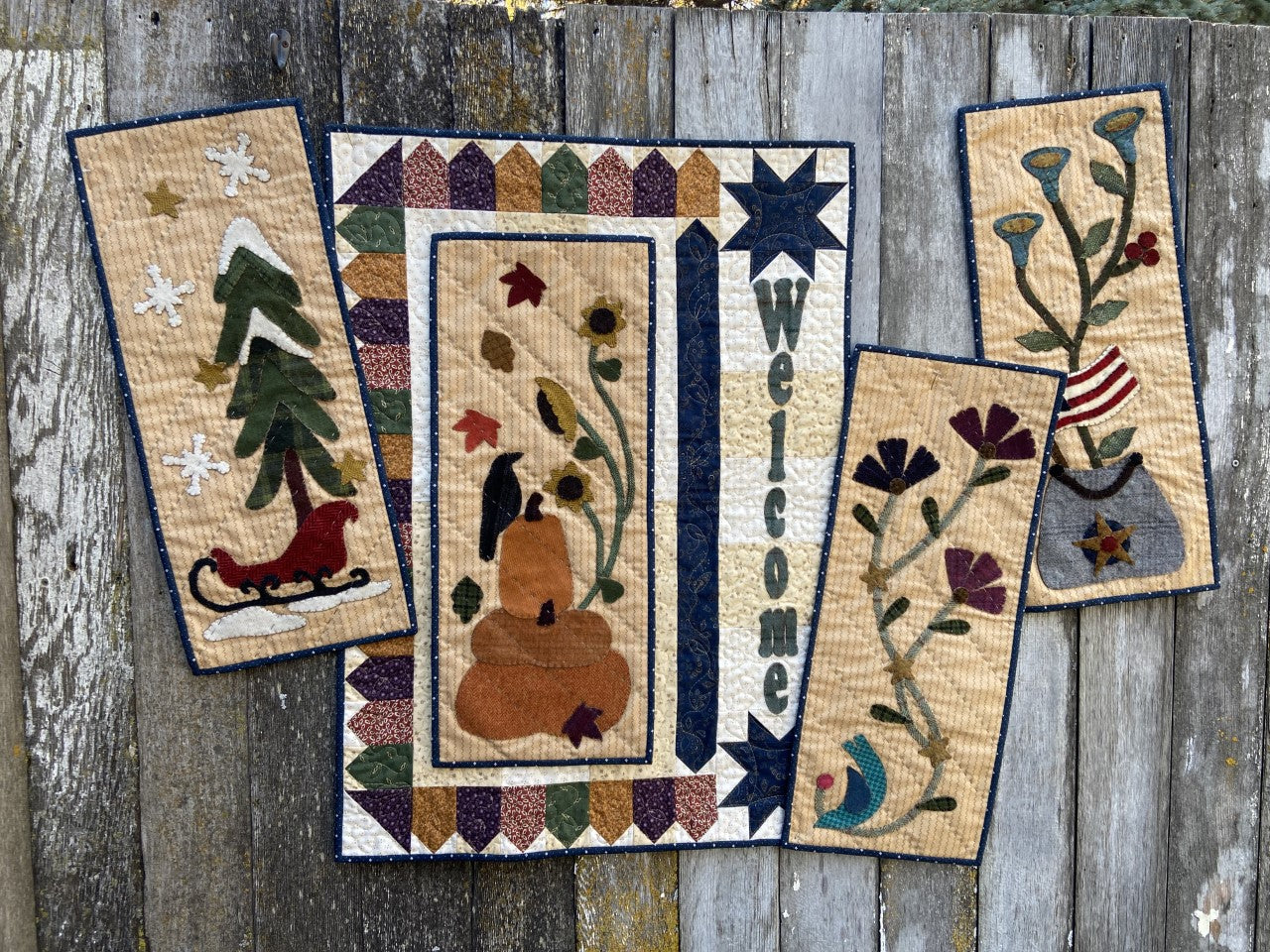 Wool Applique Quilt Patterns Left Bottom Corner. My King Sized Wool