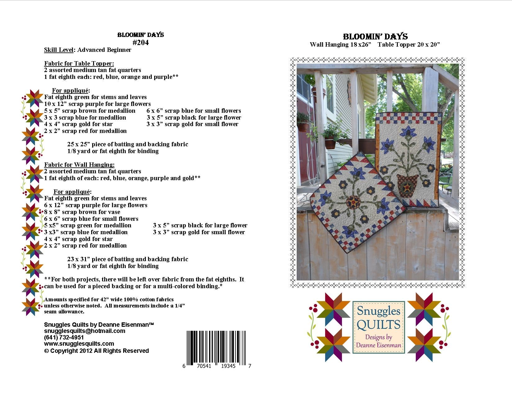 applique wall hanging and table topper quilt patterns
