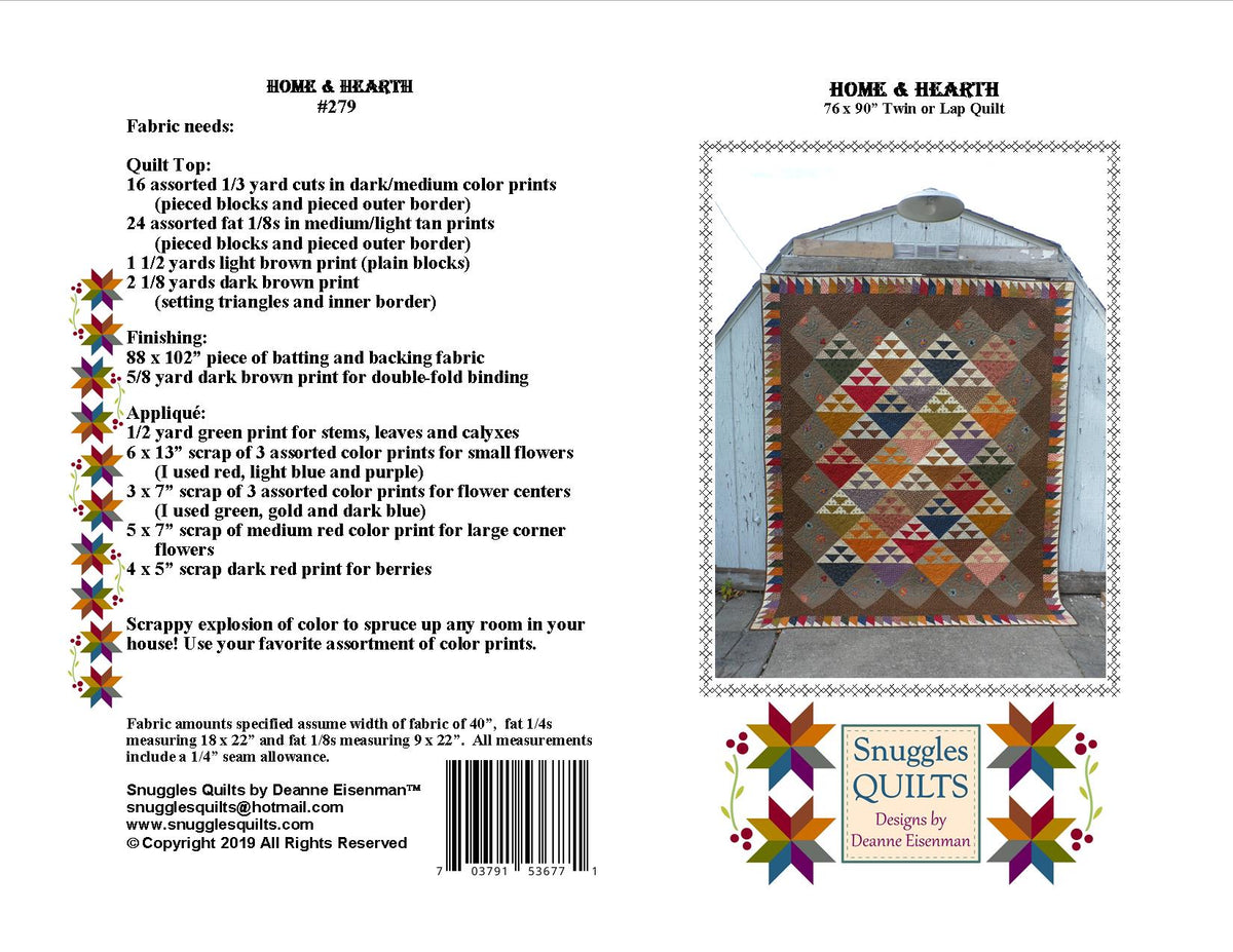 Home & Hearth Twin & Lap Quilt Pattern - PDF – Snuggles Quilts