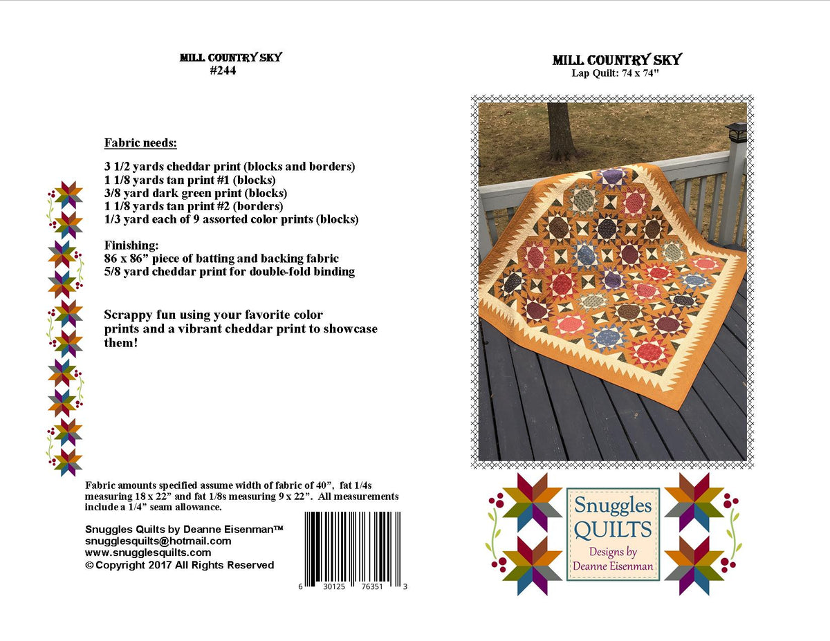 Mill Country Sky Lap Quilt Pattern – Snuggles Quilts