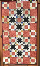 Load image into Gallery viewer, Crazy Eights scrappy table runner pattern designed by Deanne Eisenman for Snuggles Quilts