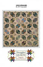 Load image into Gallery viewer, Open Windows Quilt Pattern scrappy, fat quarter friendly large lap quilt pattern