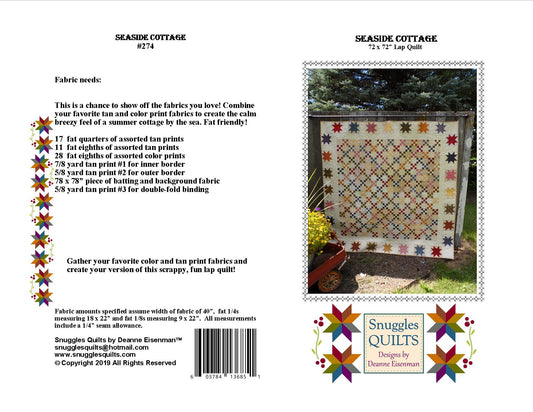 Scrappy lap quilt pattern piece and fat friendly