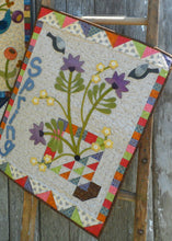 Load image into Gallery viewer, Wool applique on fabric seasonal wall hanging - Spring