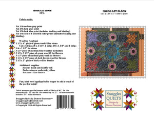 mini wool applique table topper quilt pattern